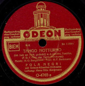Pola Negri - Tango Notturno / Kommt das Glück nicht heut, dann kommt es morgen